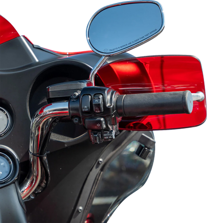 KLOCK WERKS Flare® Handguards - Harley-Davidson Cable Clutch - Red KWS-01-0129-CC