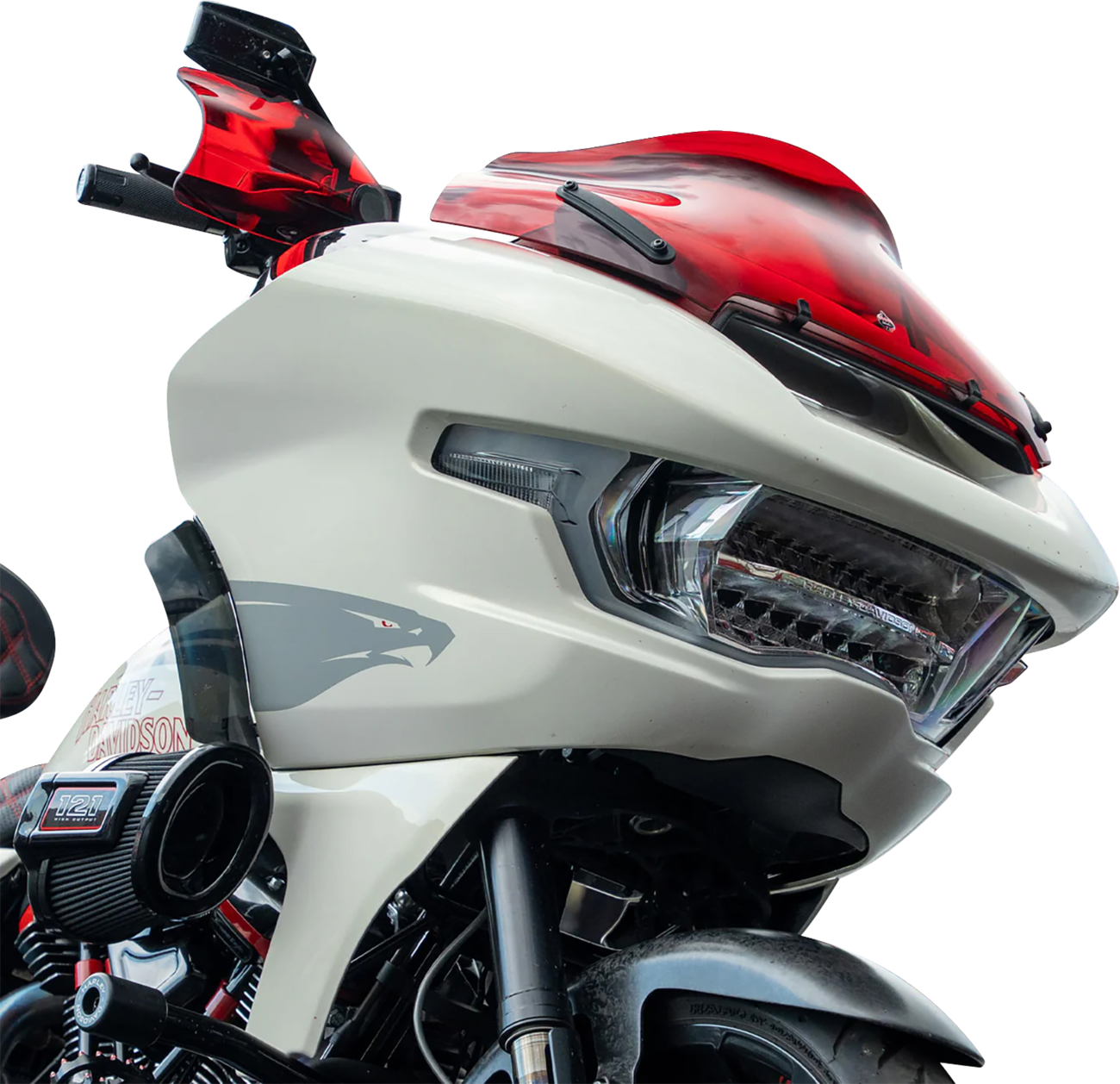 KLOCK WERKS Flare® Handguards - Harley-Davidson Hydraulic Clutch - Red KWS-01-0129-HC