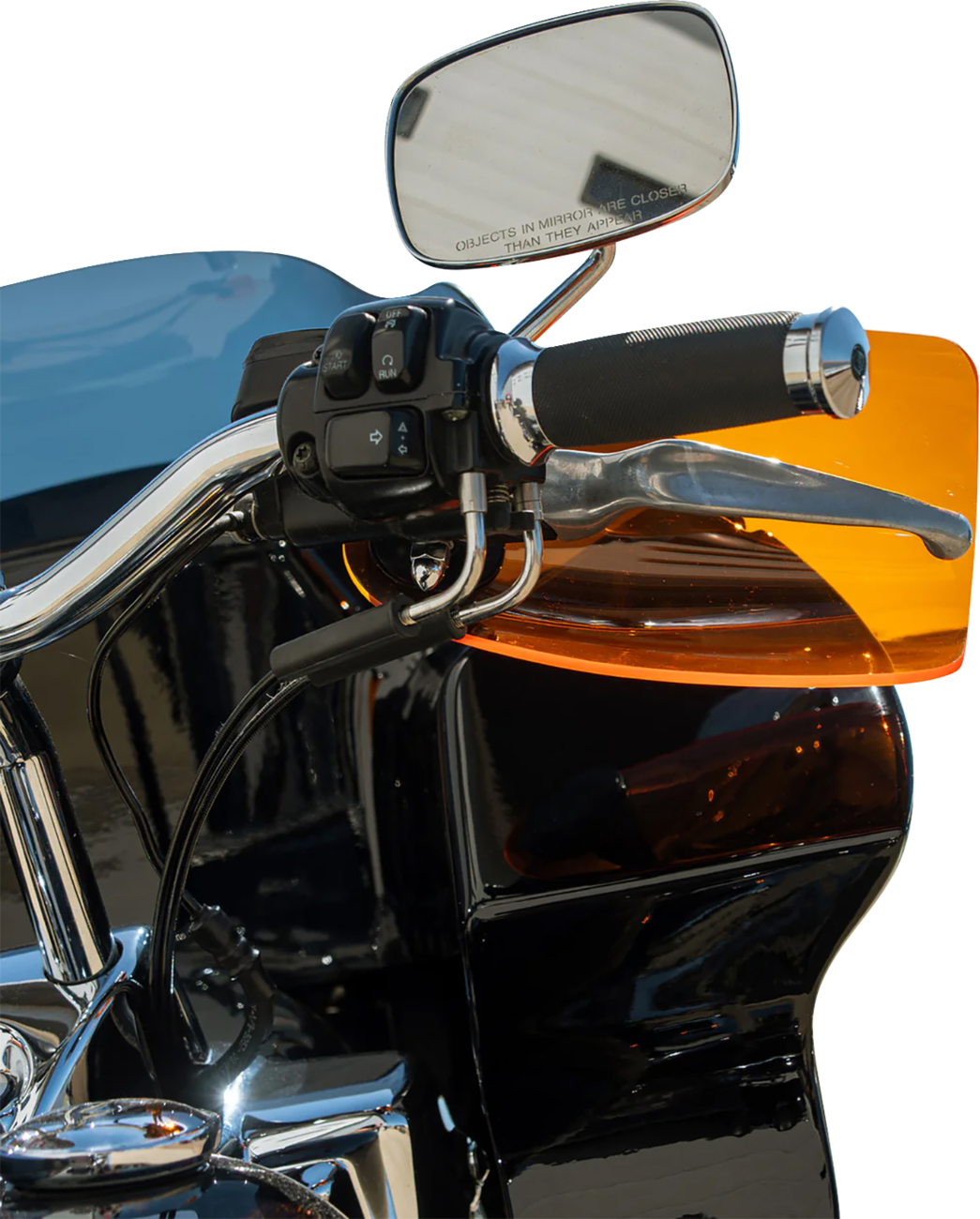 KLOCK WERKS Flare® Handguards - Harley-Davidson Hydraulic Clutch - Orange KWS-01-0130-HC