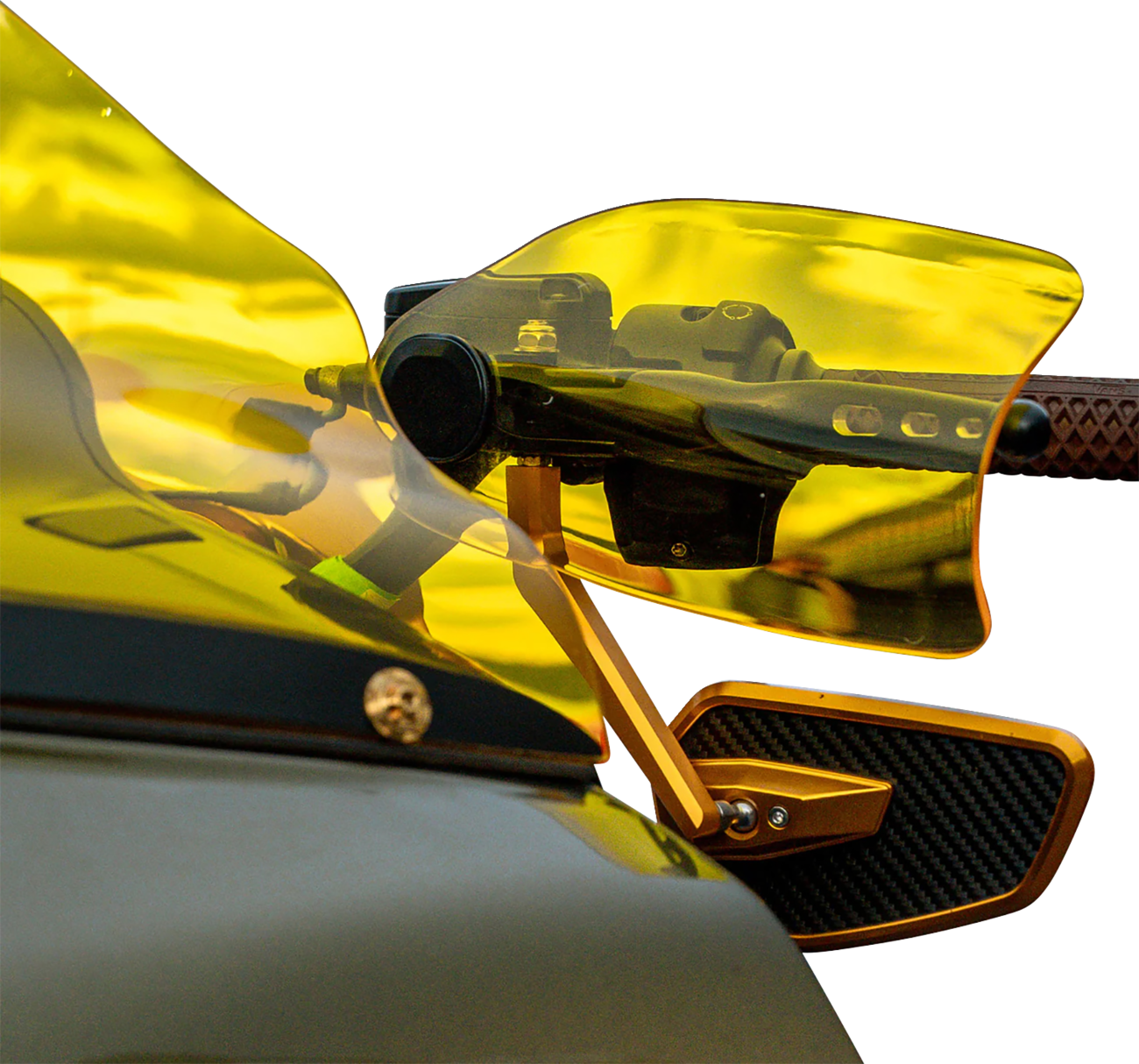 KLOCK WERKS Flare® Handguards - Harley-Davidson Hydraulic Clutch - Yellow KWS-01-0131-HC