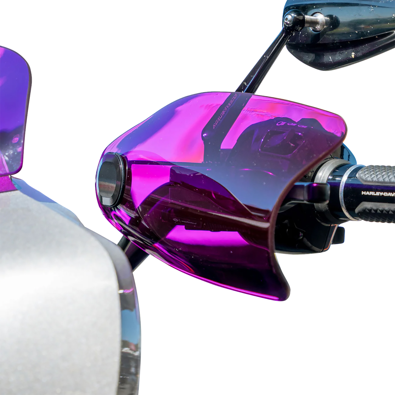 KLOCK WERKS Flare® Handguards - Harley-Davidson Cable Clutch - Purple KWS-01-0134-CC