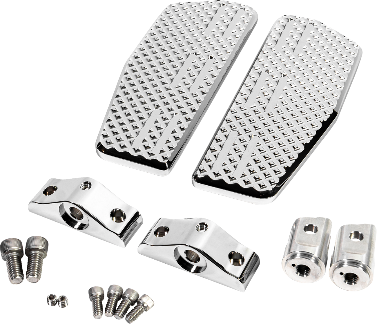 LA CHOPPERS Mini Floorboards - Driver - Chrome LA-P101-02C
