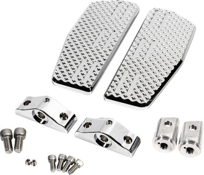 LA CHOPPERS Mini Floorboards - Driver - Chrome LA-P101-02C