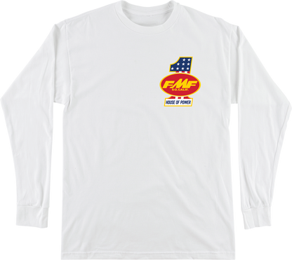 FMF America First Long-Sleeve T-Shirt - White - Large HO25119901WHTLG