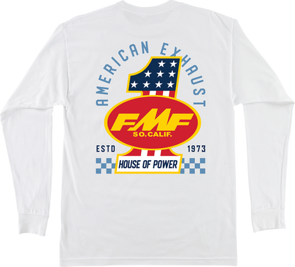 FMF America First Long-Sleeve T-Shirt - White - Large HO25119901WHTLG