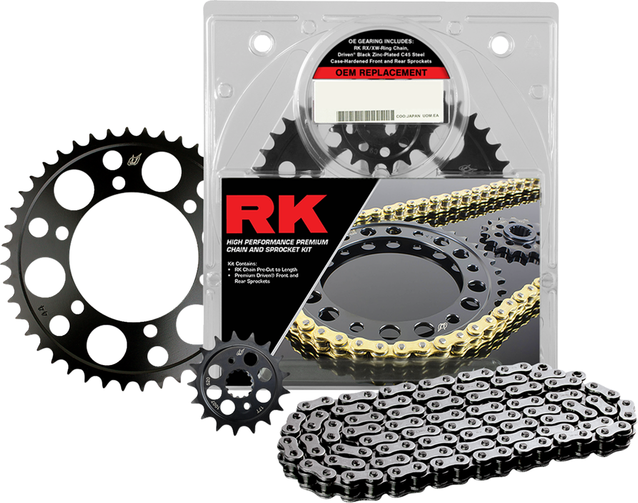 RK Chain and Sprocket Kit - Black/Natural - Triumph Daytona 660 7104-180EX
