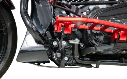 THRASHIN SUPPLY CO. Skid Plate - Carbon Fiber/Gloss - With Black Brackets - FLHX/FLTRX TSC-3034-1