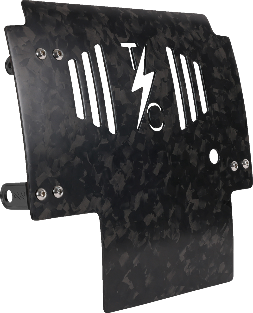 THRASHIN SUPPLY CO. Skid Plate - Carbon Fiber/Forged - With Black Brackets - FLHX/FLTRX TSC-3035-1