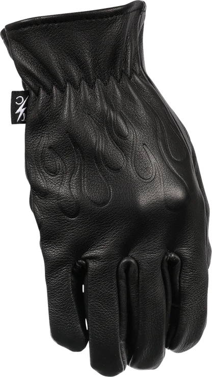THRASHIN SUPPLY CO. Roper Leather Gloves - Black - XL TRG-01-11