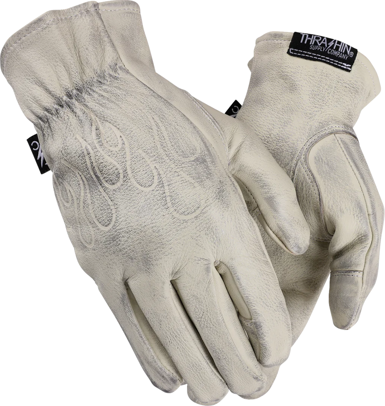 THRASHIN SUPPLY CO. Roper Leather Gloves - Bone White - 2XL TRG-00-12