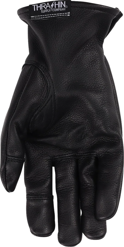 THRASHIN SUPPLY CO. Roper Leather Gloves - Black - XL TRG-01-11