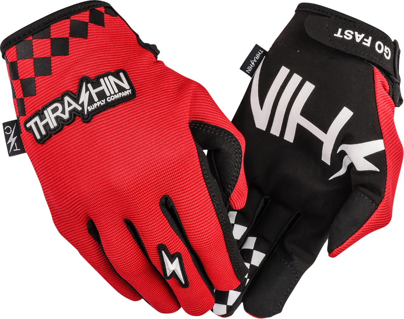THRASHIN SUPPLY CO. Go Fast Stealth Gloves - Red - XL SV1-18-11