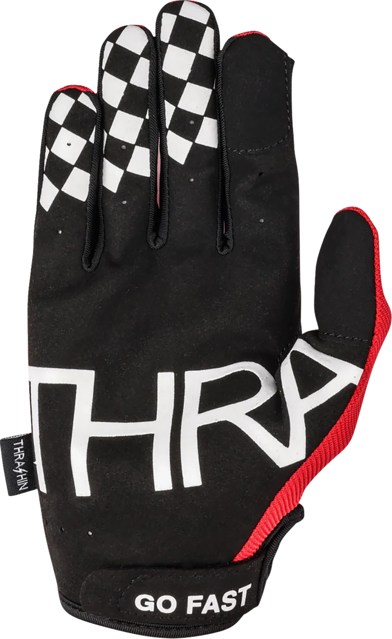 THRASHIN SUPPLY CO. Go Fast Stealth Gloves - Red - Large SV1-18-10