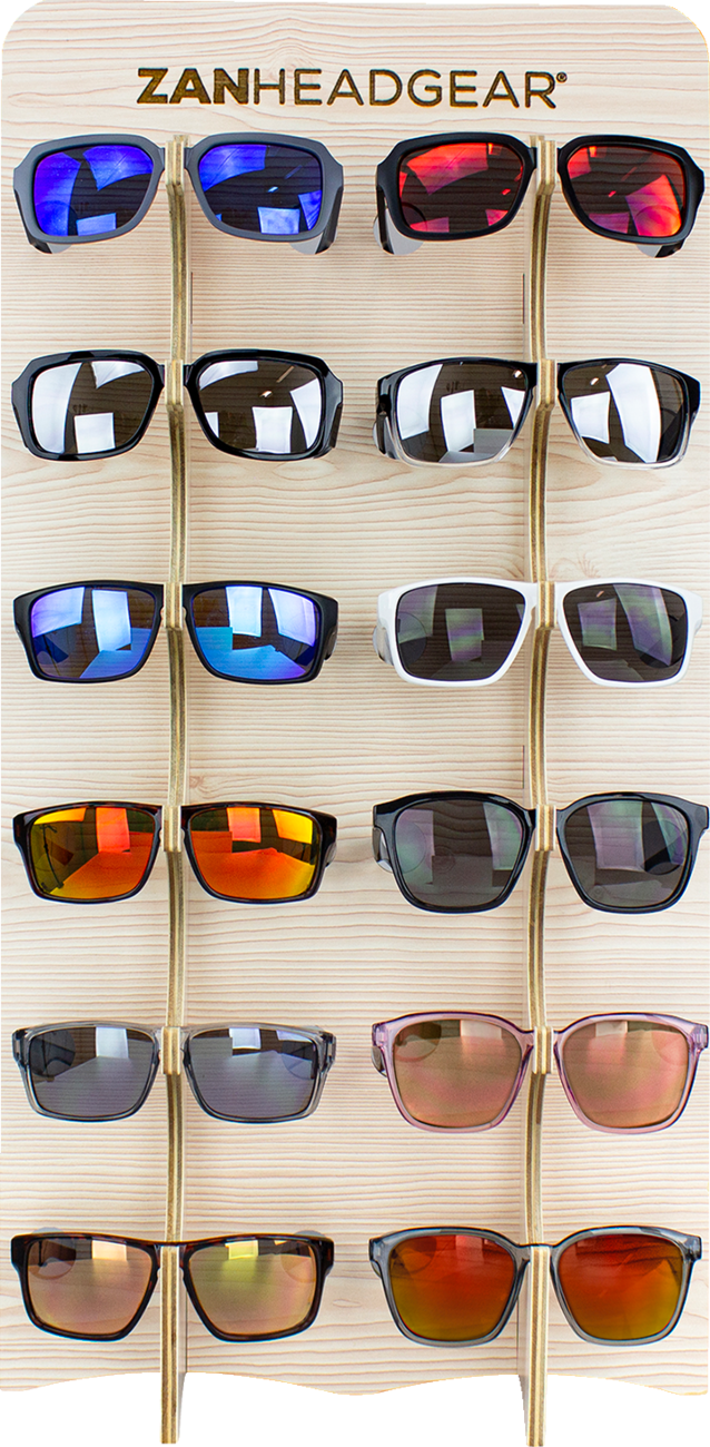 ZAN HEADGEAR Lifestyle Sunglasses Display - 12-Piece Set EZLIFE25
