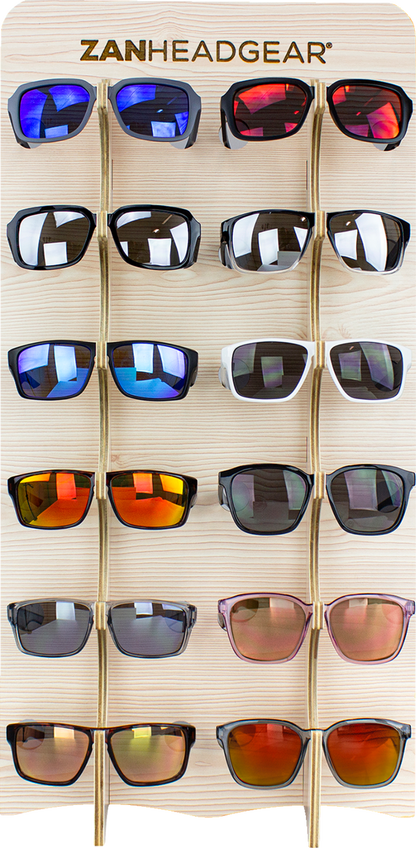 ZAN HEADGEAR Lifestyle Sunglasses Display - 12-Piece Set EZLIFE25