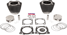 S&S CYCLE 136" Cylinder Kit - 4.625" Stroke - Wrinkle Black w/Highlighted Fins - M8 910-0848A