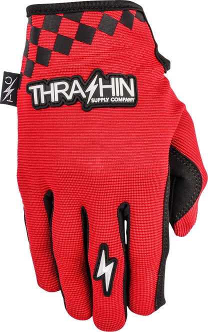 THRASHIN SUPPLY CO. Go Fast Stealth Gloves - Red - Medium SV1-18-09