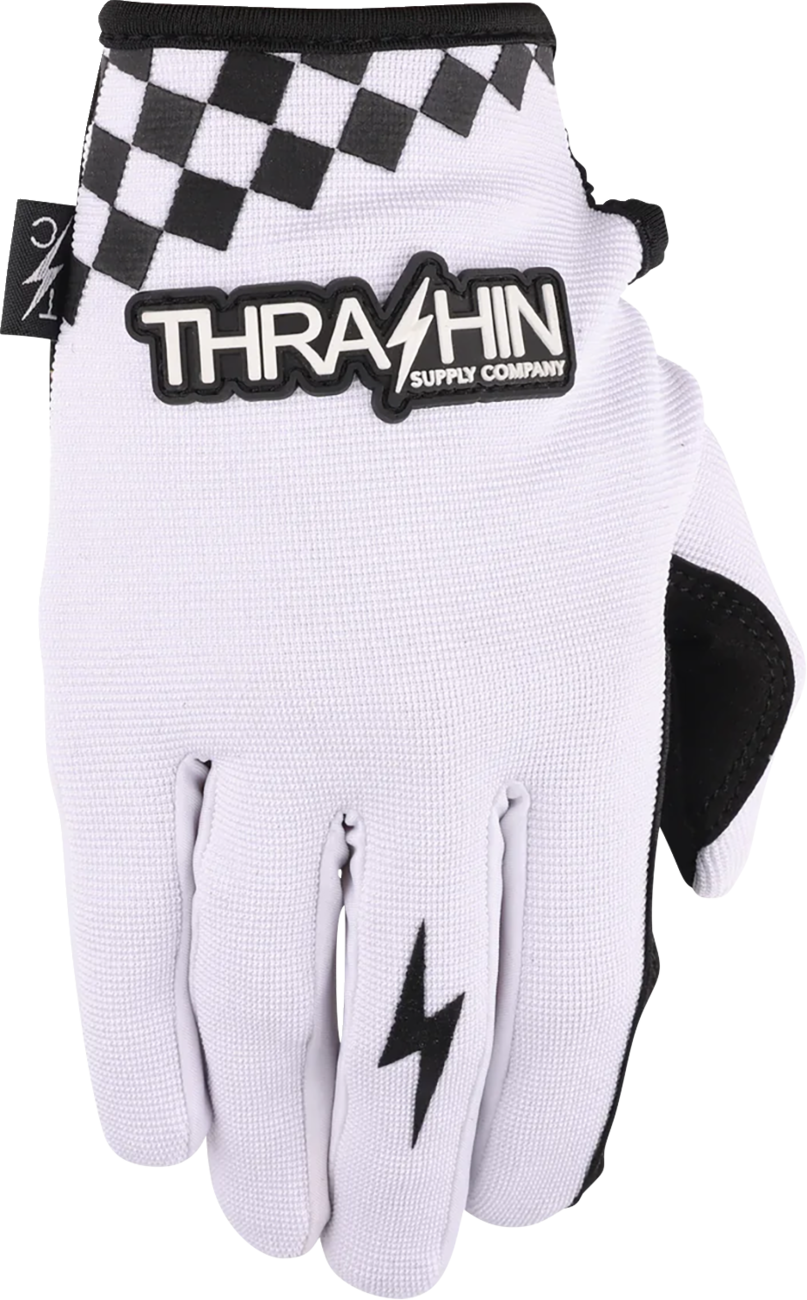 THRASHIN SUPPLY CO. Go Fast Stealth Gloves - White - 2XL SV1-10-12
