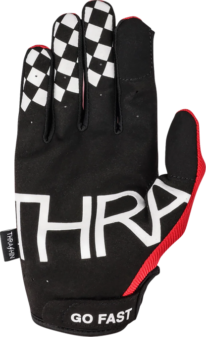 THRASHIN SUPPLY CO. Go Fast Stealth Gloves - Red - Medium SV1-18-09