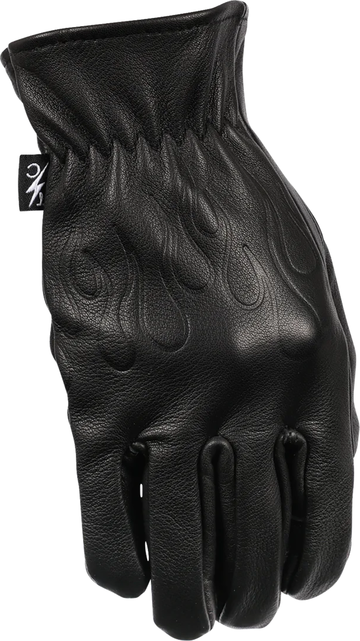 THRASHIN SUPPLY CO. Roper Leather Gloves - Black - Medium TRG-01-09