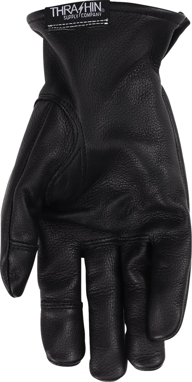 THRASHIN SUPPLY CO. Roper Leather Gloves - Black - Medium TRG-01-09