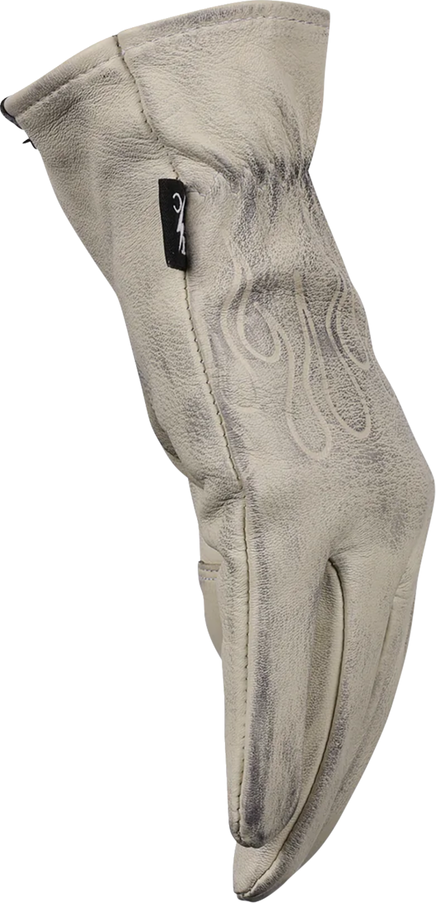 THRASHIN SUPPLY CO. Roper Leather Gloves - Bone White - Large TRG-00-10