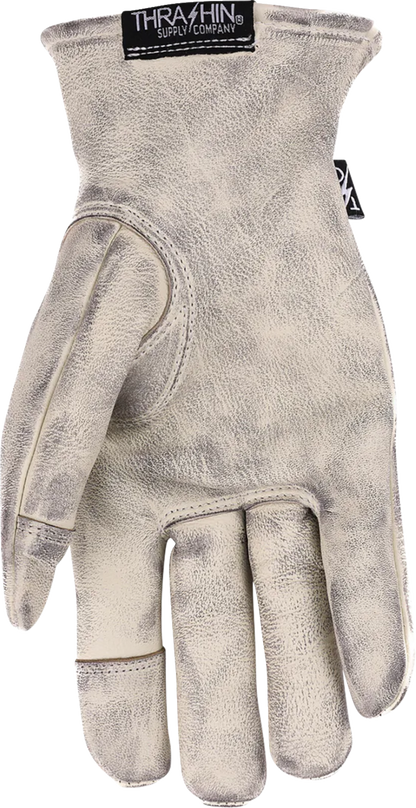 THRASHIN SUPPLY CO. Roper Leather Gloves - Bone White - XL TRG-00-11