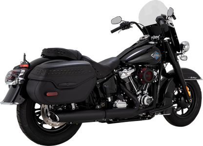 VANCE & HINES Twin Slash Slip-On Muffler - Black - Softail 46750