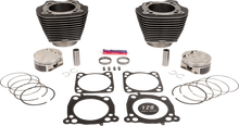 S&S CYCLE Cylinder Kit - 128" Big Bore - Black Granite w/Highlights - 114"/117" M8 910-0733A