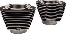 S&S CYCLE Cylinder Set - 4.320" Bore - Unhoned - Black w/Highlighted Fins - M8 910-1005A