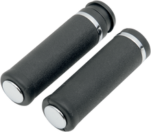 DRAG SPECIALTIES Rubber Grips with Accent Rings and End Caps - Hotop - Smooth - TBW H17-0556T