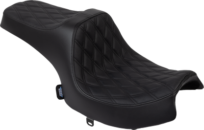 DRAG SPECIALTIES SEATS Predator III Seat - Vinyl - Double Diamond - Black Stitch - Challenger '20-'25 4718B