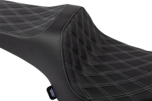 DRAG SPECIALTIES SEATS Predator III Seat - Vinyl - Double Diamond - Silver Stitch - Challenger '20-'25 4718C