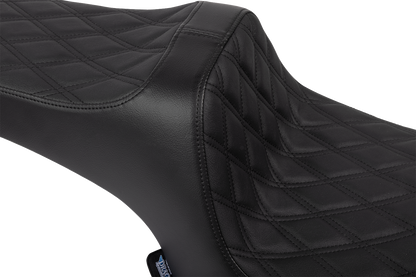 DRAG SPECIALTIES SEATS Predator III Seat - Vinyl - Double Diamond - Black Stitch - Challenger '20-'25 4718B