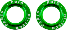 PUIG HI-TECH PARTS Axle Slider Rings - Green - Set 20271V