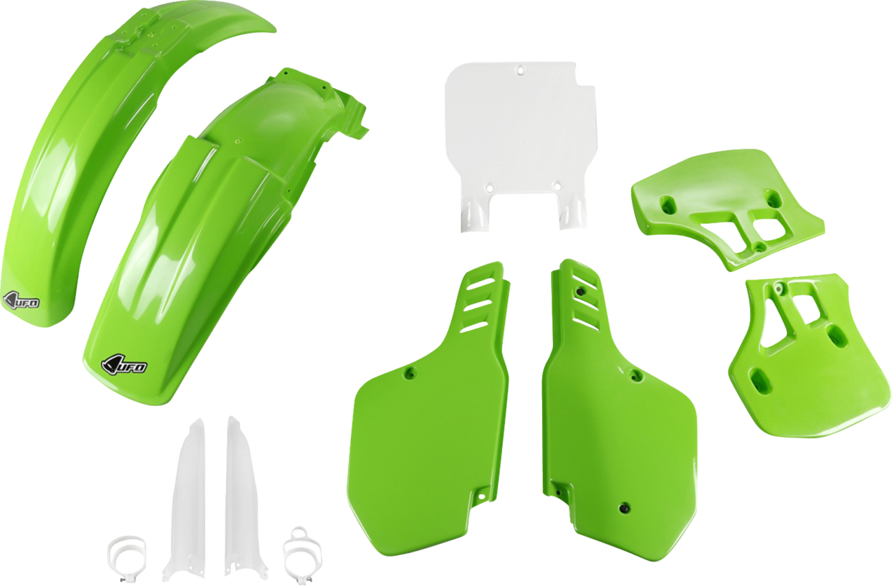 UFO Body Kit - OEM Green/White - Kawasaki - KX '93-'95 KAKIT187F@999