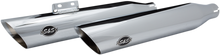 S&S CYCLE Slash Cut Race Mufflers - Chrome 550-0736