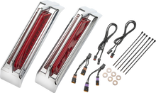 CIRO Filler Panel Tail Lights - Red Lens - Chrome 42052