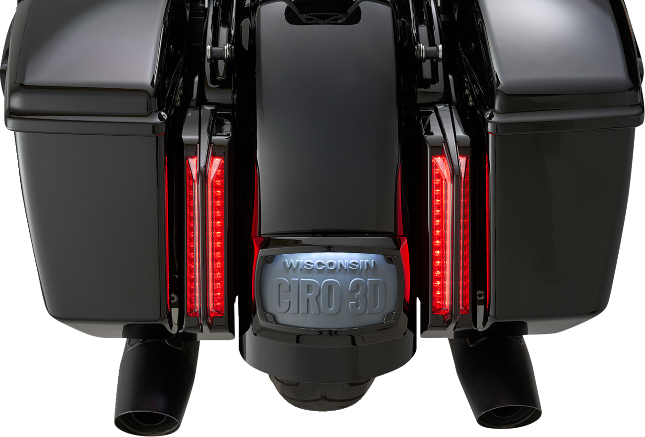 CIRO Filler Panel Tail Lights - Red Lens - Black 42053