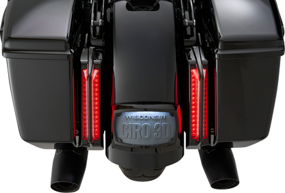 CIRO Filler Panel Tail Lights - Red Lens - Black 42053