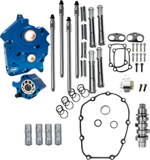 S&S CYCLE Cam Chest Kit - 496 Chain Drive Cam - Oil Cooled - Chrome Pushtubes - M8 310-1378