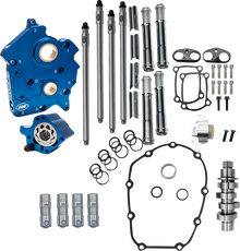 S&S CYCLE Cam Chest Kit - 496 Chain Drive Cam - Water Cooled - Chrome Pushtubes - M8 310-1384