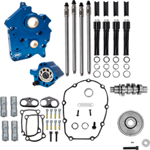 S&S CYCLE Cam Chest Kit - 496 Gear Drive Cam - Water Cooled - Black Pushtubes - M8 310-1387