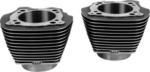 S&S CYCLE Cylinder Set - 4.320" Bore - Unhoned - Black Granite w/Highlighted Fins - M8 910-1007A