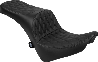 DRAG SPECIALTIES SEATS Freedom Seat - Vinyl - Double Diamond Black Stitch - FL/FX '18-'25 4719B