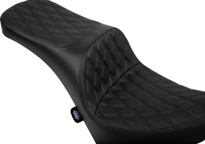 DRAG SPECIALTIES SEATS Freedom Seat - Vinyl - Double Diamond Black Stitch - FL/FX '18-'25 4719B