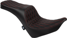 DRAG SPECIALTIES SEATS Freedom Seat - Vinyl - Double Diamond Red Stitch - FL/FX '18-'25 4719D