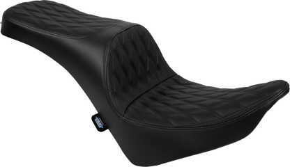 DRAG SPECIALTIES SEATS Freedom Seat - Solar Leather - Double Diamond Black Stitch - FL/FX '18-'25 4719F