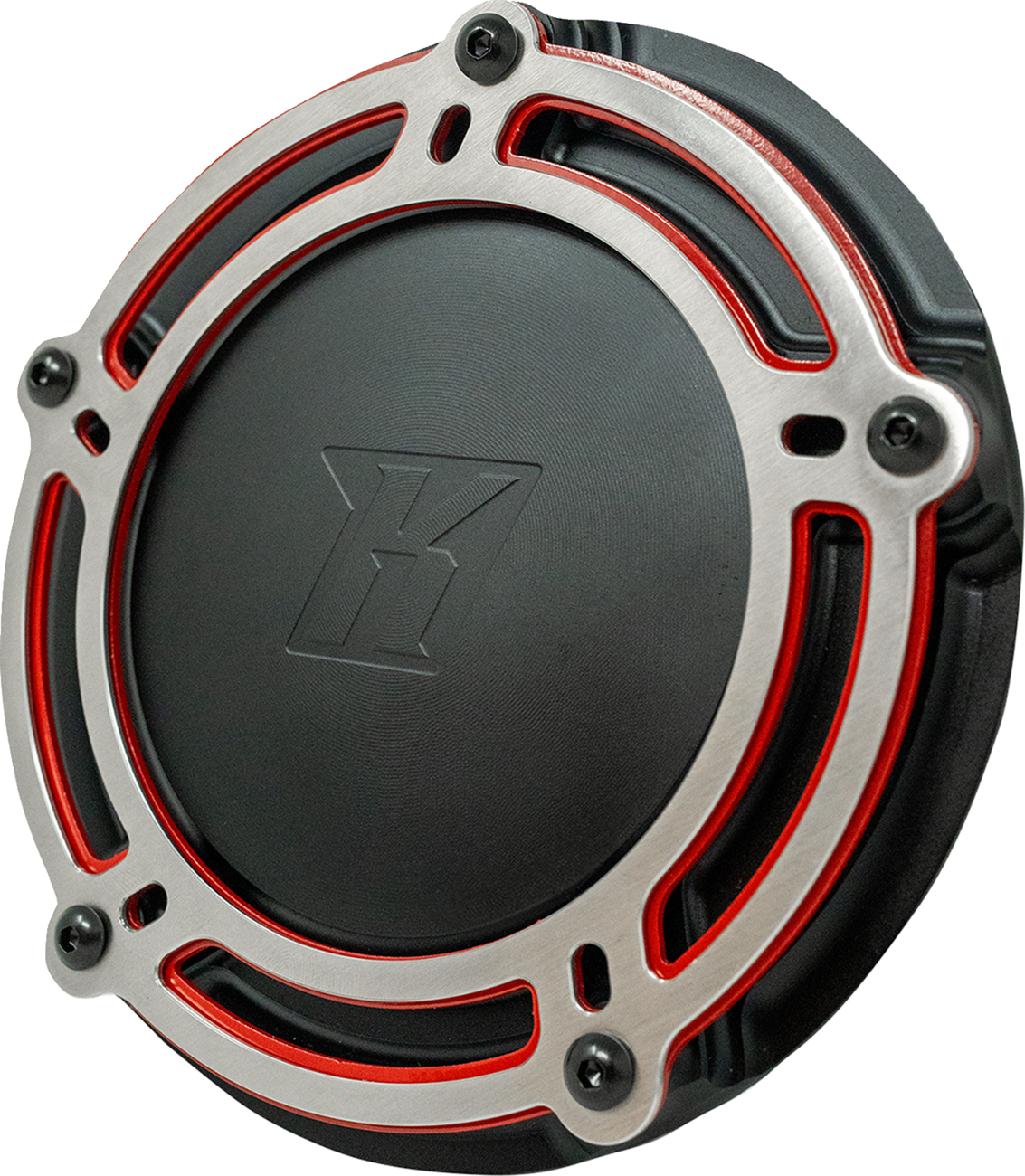 KODLIN USA Derby Cover - NXL Redline - Black/Red - M8 Softail K25410-RL