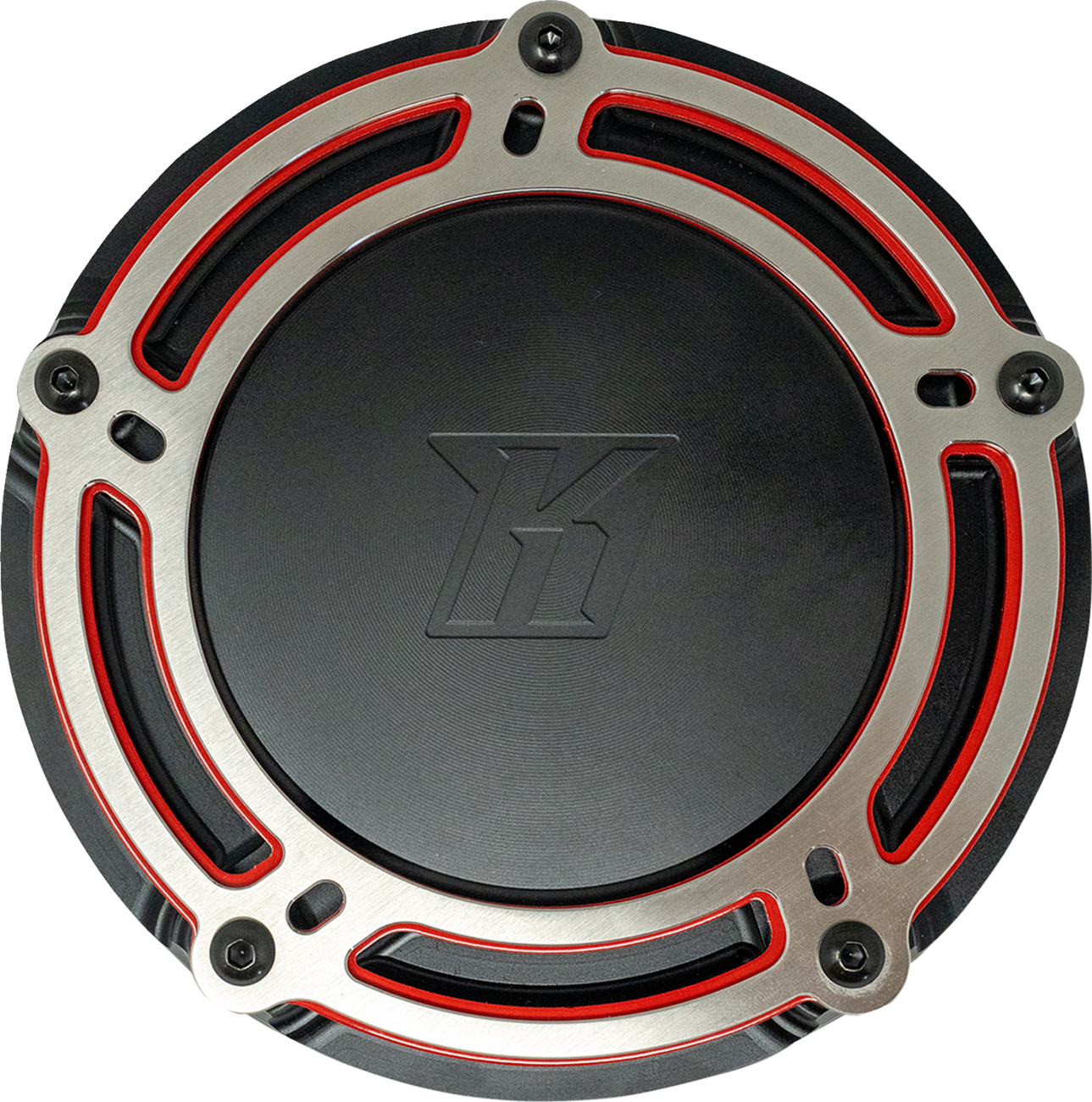 KODLIN USA Derby Cover - NXL Redline - Black/Red - M8 Softail K25410-RL